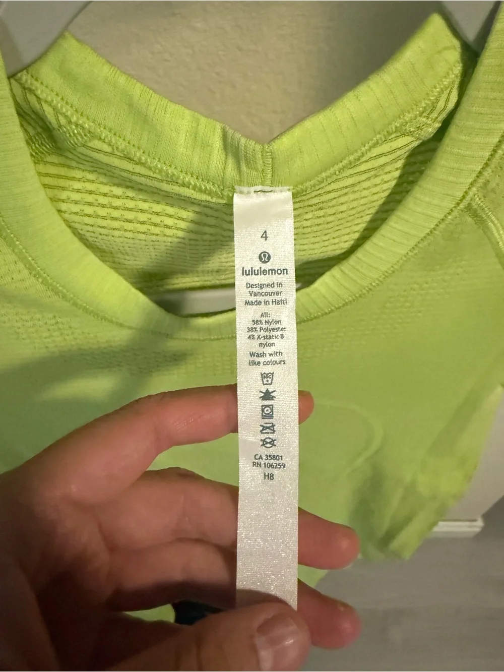 Lululemon Swiftly Tech Short Sleeve 2.0 Elixir Lime Green Running Shirt Size 4